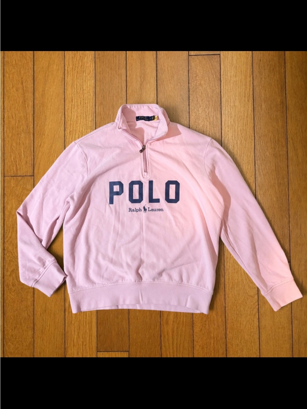 Ralph Lauren Pink Quarter-Zip POLO Sweatshirt